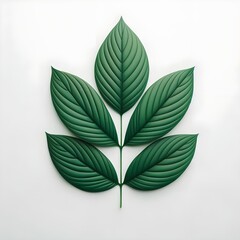 Generative AI  A fresh green leaf prominently displayed in the center of a flower, illustrating the elegance of natural elements.