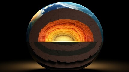 Earth's Interior: A Cut-away Illustration of the Earth's Layers