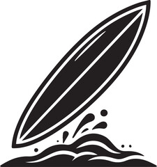 surfboard vector silhouette illustration logo