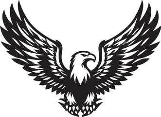 Illustration of USA Eagle Silhouette Vector Images.