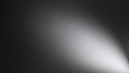 Naklejka premium Soft Spotlight on Textured Black Surface. Gradual Transition from Dark to Light Gentle Illumination Effect with Fine, Subtle Grainy Details. Minimalist Aesthetic