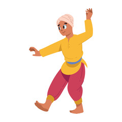 hindu man dancing bharatanatyam