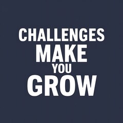 Challenges make you grow colorful background and text (T-shirt Design Motivational Quote, Illustration ,Typography)