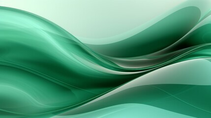Fototapeta premium green Wavy Glass Shapes Background