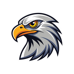 Aggressive Eagle head Mascot Logo Design with Modern illustration Concept Style for Badge and Emblem