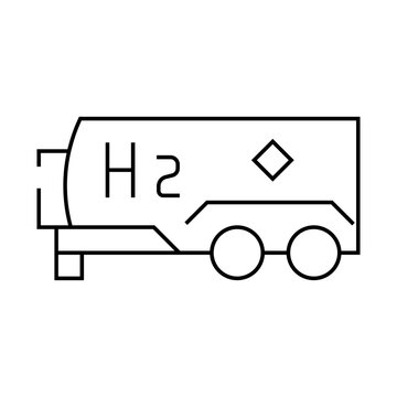 recommend clip art: tank hydrogen line icon vector. tank hydrogen sign. isolated contour symbol black illustration