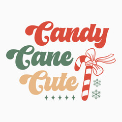 Candy cane cute SVG retro t shirt design vector sublimation