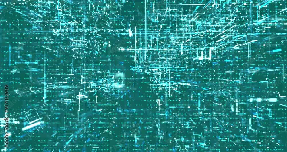 Wall mural abstract digital network data background, 3d rendering illustration digital graphic abstraction desi
