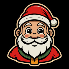 Classic retro Santa Claus portrayed in a vintage magazine