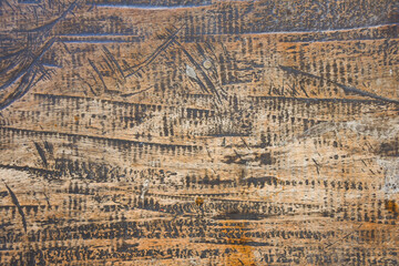 The pattern of the wooden floor is beautiful.