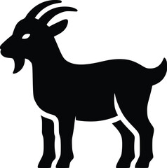 Goat silhouette icon symbol logo black design vector illustration