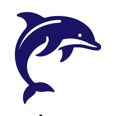 Dolphin jumping vector flat design