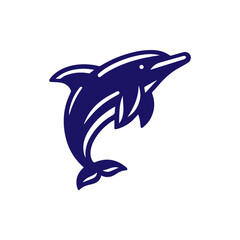 Dolphin jumping vector flat design
