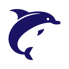 Obraz premium Dolphin jumping vector flat design