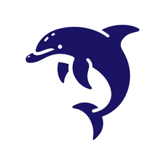 Dolphin jumping vector flat design