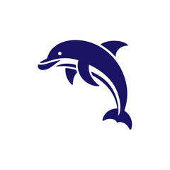 Dolphin jumping vector flat design