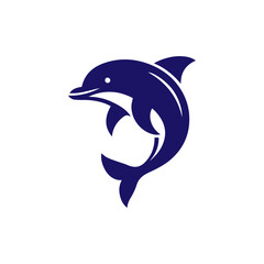 Dolphin jumping vector flat design