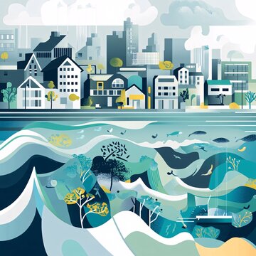 Climate adaptation policy, coastal cities with flood defenses, Coastal areas with protective infrastructures 