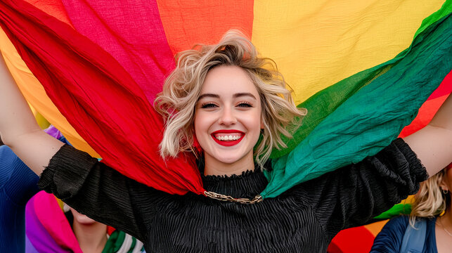 Vibrant Celebration at LGBTQ+ Pride Parade A Joyful Transgender and Drag Queen Individual Embracing Diversity and Inclusion at CSD