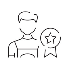 Cashier and Cash register line icon design. Payment service machine sign and symbol