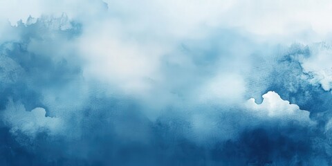 Abstract Blue Watercolor Painting