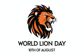 World lion day vector illustration