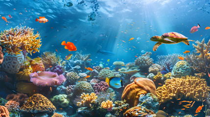 Marine background featuring background illustration