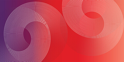 Abstract modern gradient horizontal template background. Trendy bright circle lines creative design. Minimal style graphic elements. Suit for poster, cover, banner, flyer, brochure, presentation