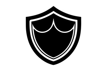 Water shield logo silhouette vector design on white background