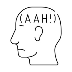 panic disorder line icon vector. panic disorder sign. isolated contour symbol black illustration