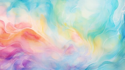 Obraz premium Soft Pastel Watercolor Background with Flowing Abstract Shapes