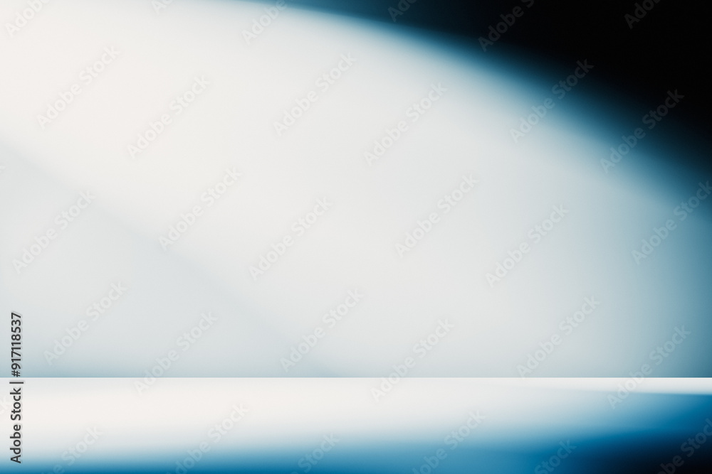 Aufkleber Abstract studio background with light blue gradient and shadow. 3D Rendering