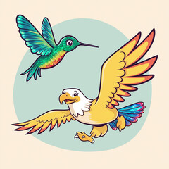 Obraz premium hummingbird and flower