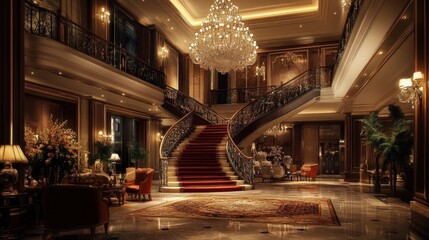 Grand Entrance of a Luxurious Mansion