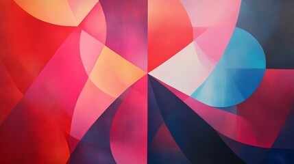 Obraz premium Abstract geometric shapes with vibrant colors
