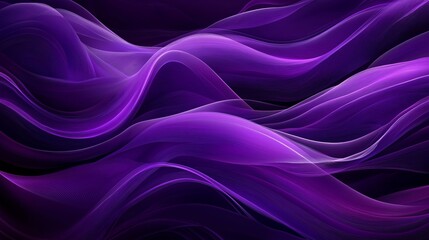 Obraz premium Abstract flowing purple and pink wave patterns.