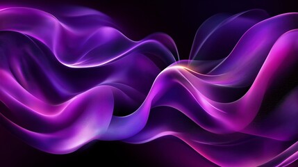 Obraz premium Abstract flowing purple and pink wave patterns.