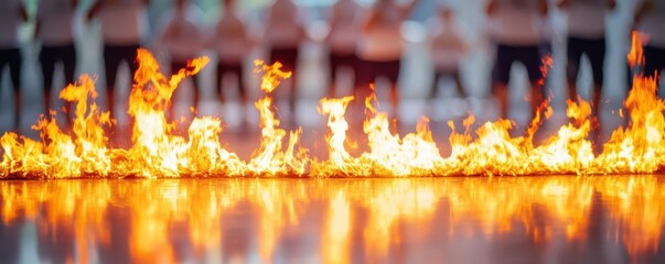 Students practicing fire drill in school, representing preparedness and safety training
