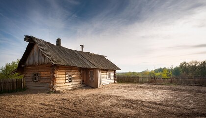 Obraz premium Countryside home near a river.