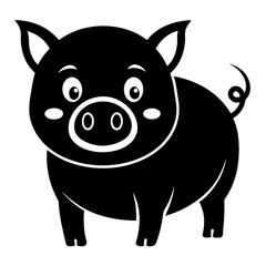Pig vector image illustrator 