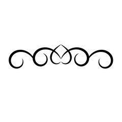 Black ornamental text divider