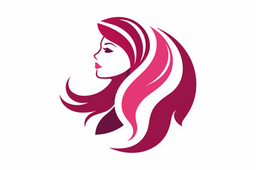 Vector design of an abstract logo for women's salons on white background