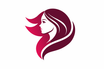 Vector design of an abstract logo for women's salons on white background