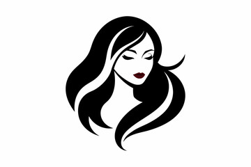 Vector design of an abstract logo for women's salons on white background