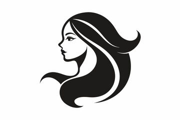 Vector design of an abstract logo for women's salons on white background