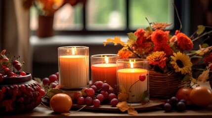 Candles and Autumnal Decor