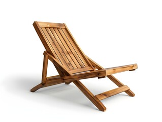 Wooden lounge chair with a minimalist design, perfect for outdoor relaxation at summer gatherings