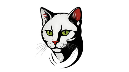 Cat Silhouette Icon Isolated, Animal Black, Pet Symbol on White Background