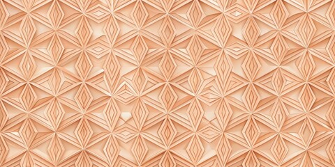 Abstract 3D Geometric Pattern of Interlocking Peach Triangles, 3D, Geometry, Pattern, Design