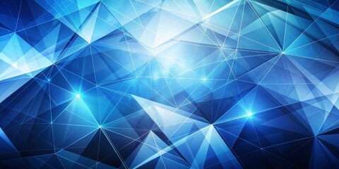 Fototapeta premium Abstract Blue Geometric Pattern, Digital Art, Background, Texture, Design, blue , abstract